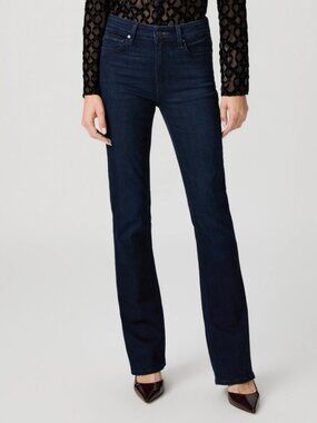 PAIGE Manhattan High Rise Jeans Size 28 Dark Wash Straight Leg Denim